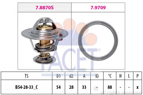 FACET 7.8971 Thermostat, coolant